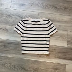 Black And White Zara Short Sleeves